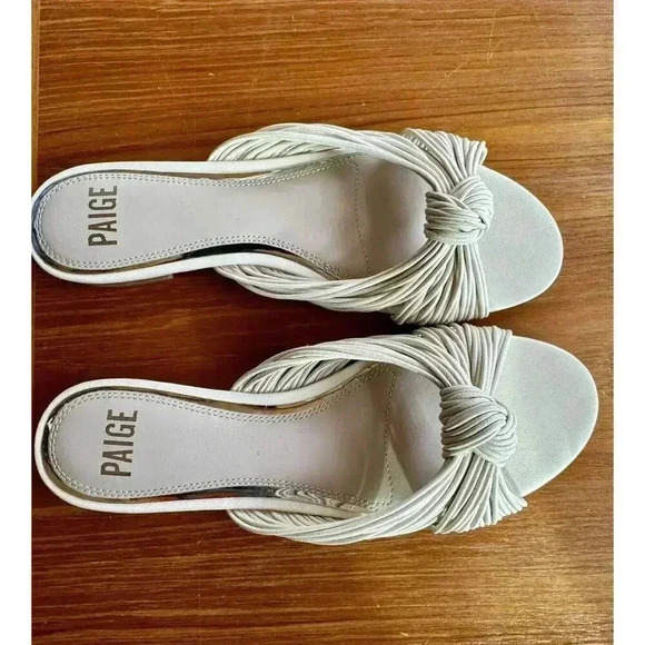 PAIGE women's "Dany" tubular straps flat sandals in bone leather sz 7.5 - Picture 7 of 7